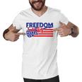 Freedom Rocks Musician Guitarist 721 Shirt Men V-Neck Tshirt