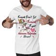 Friends Dont Let Friends Fight Arteriovenous Malformation Alone Unicorn Burgundy Ribbon Arteriovenous Malformation Support Arteriovenous Malformation Awareness Men V-Neck Tshirt