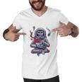 Funny Astronaut Monkey Ramen V2 Men V-Neck Tshirt