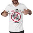 I Am A Mom Against Tattoos Womens Moms Against Tattoo V2 Men V-Neck Tshirt