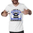 I May Be A Grandpa But Ill Still Kick Your Butt A Cornhole Men V-Neck Tshirt