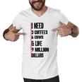 I Need 3 Coffees 6 Cows And Like 9 Million Dollars Men V-Neck Tshirt