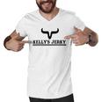 Kellys Jerky Custom Design Men V-Neck Tshirt