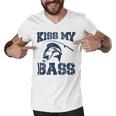 Love Fishing Kiss My Bass Men V-Neck Tshirt