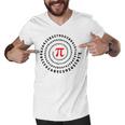 Pi Π Spiral Science Mathematics Math Irrational Number Sequence Men V-Neck Tshirt