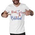 Red White Blessed 4Th Of July Cute Patriotic America Men V-Neck Tshirt