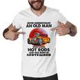 September Old Man Loves Hot Rods Never Underestimate An Old Man Who Loves Hot Rods And Was Born In Men V-Neck Tshirt