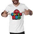 Super Bro Funny Brother Video Gaming Lover Gift Birthday Holiday By Mesa Cute Men V-Neck Tshirt