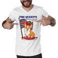 The Queen’S Platinum Jubilee 1952-2022 Corgi Union Jack Men V-Neck Tshirt
