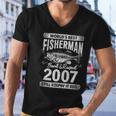 15 Years Old Fisherman Born In 2007 Fisherman 15Th Birthday Men V-Neck Tshirt