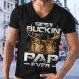 Best Buckin Pap Ever Deer Hunting Bucking Father Men V-Neck Tshirt