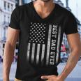 Best Dad Ever Flag American Funny Fathers Day For Dad Son Men V-Neck Tshirt