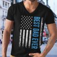 Best Dad Ever Us American Flag Gift For Fathers Day Men V-Neck Tshirt