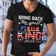 Bring Back The Great Maga King 2024 4Th Of July Trump 2024T President Trump Tee Republican Anti Biden Men V-Neck Tshirt