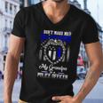 Distressed My Grandpa Is A Police Officer Gift Tee Men V-Neck Tshirt