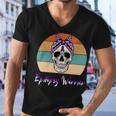 Epilepsy Warrior Skull Women Vintage Purple Ribbon Epilepsy Epilepsy Awareness V2 Men V-Neck Tshirt