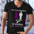 Every Disability Is Visible Aicardi Syndrome Awareness Purple Ribbon Aicardi Syndrome Support Aicardi Syndrome Awareness Men V-Neck Tshirt