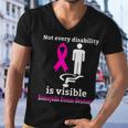 Every Disability Is Visible Eosinophilic Disease Awareness Pink Ribbon Eosinophilic Disease Eosinophilic Disease Awareness Men V-Neck Tshirt