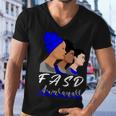 Fasd Awareness Blue And Grey Women Fetal Alcohol Spectrum Disorder Fetal Alcohol Spectrum Disorder Awareness Men V-Neck Tshirt