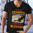 Father Grandpa Being A Grandpa Doesnt Make Me Old It Makes Me Blessed 61 Family Dad Men V-Neck Tshirt