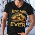 Father Grandpa Best Papa Ever Retro Vintage 54 Family Dad Men V-Neck Tshirt