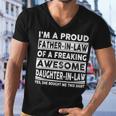 Father Grandpa Im A Proud In Law Of A Freaking Awesome Daughter In Law386 Family Dad Men V-Neck Tshirt