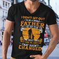 Father Grandpa Mens I Didnt Set Out To Be A Single Father To Be The Best Dad73 Family Dad Men V-Neck Tshirt