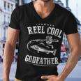 Fishing Reel Cool Godfather Men V-Neck Tshirt