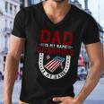 Funny Cornhole Player Dad Is My Name Cornhole Is My Game Men V-Neck Tshirt