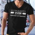 Funny Humanity Over Money Men V-Neck Tshirt