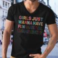 Girls Just Want To Have Fundamental Human Rights Feminist V2 Men V-Neck Tshirt