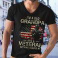 Grandpa For Men Fathers Day Im A Dad Grandpa Veteran Men V-Neck Tshirt