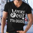 Happy Last Day Of School Retro Peace Out 7Th Grade Men V-Neck Tshirt