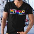 Human Lgbt Flag Gay Pride Month Transgender Men V-Neck Tshirt