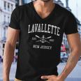 Lavallette Nj Vintage Crossed Oars & Boat Anchor Sports Men V-Neck Tshirt