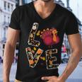 Love Turkey Thanksgiving Happy Fall 20 Shirt Men V-Neck Tshirt