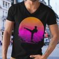 Martial Arts Womens Silhouette Retro 169 Shirt Men V-Neck Tshirt