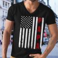 Mens Fathers Day Best Dad Ever Usa American Flag Men V-Neck Tshirt