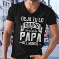 Mens Mexican Mejor Papa Dia Del Padre Camisas Fathers Day Men V-Neck Tshirt