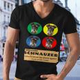 Miniature Schnauzer House Rule Cute & Loyal Dog Men V-Neck Tshirt