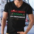 Most Likely To Break An Ornament Santa Hat Xmas Lights Men V-Neck Tshirt