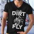 Motorcycle Let The Dirt Fly Dirtbike 494 Shirt Men V-Neck Tshirt