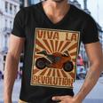 Motorcycle Retro Color Woodblock 482 Shirt Men V-Neck Tshirt