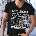 My Son My Soldier Hero Proud Army Dad 702 Shirt Men V-Neck Tshirt