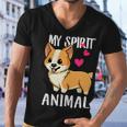 My Spirit Animal Corgi Dog Love-R Dad Mom Boy Girl Funny Men V-Neck Tshirt
