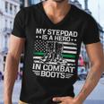 My Stepdad Is A Hero In Combat Boots 684 Shirt Men V-Neck Tshirt