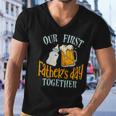 Our First Fathers Day Together Dad And Son Daughter Men V-Neck Tshirt Our First Fathers Day Together Dad And Son Daughter Men V-Neck Tshirt