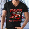 Papa Pit Crew Race Car Birthday Party Racing Family Men V-Neck Tshirt