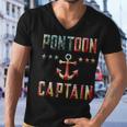 Patriotic Pontoon Captain Vintage Us Flag July 4Th Boating Men V-Neck Tshirt