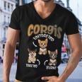 Pembroke Welsh Corgi Untoasted Toasted Burnt Dog Lovers V4 Men V-Neck Tshirt